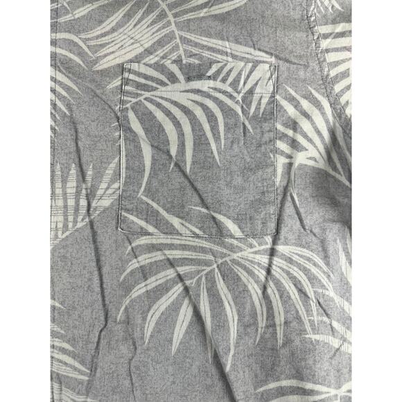 Men’s West Marine XL Gray Hawaiian Palm-Print Short-Sleeve Shirt – Excellent - Picture 7 of 10